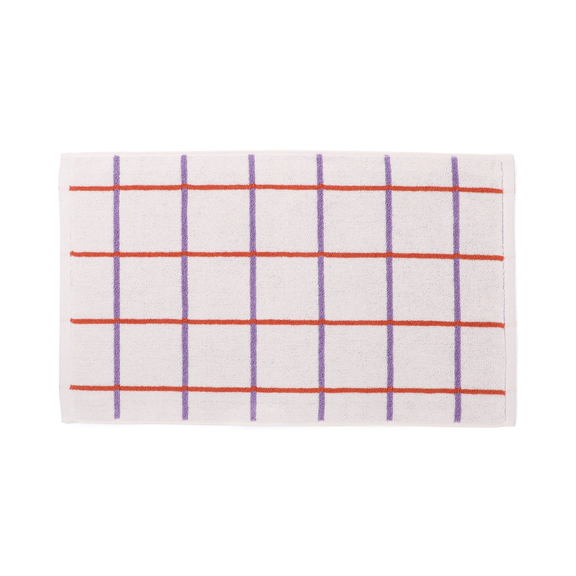 Antibacterial And Deodorizing Towel Mat Windowpane White