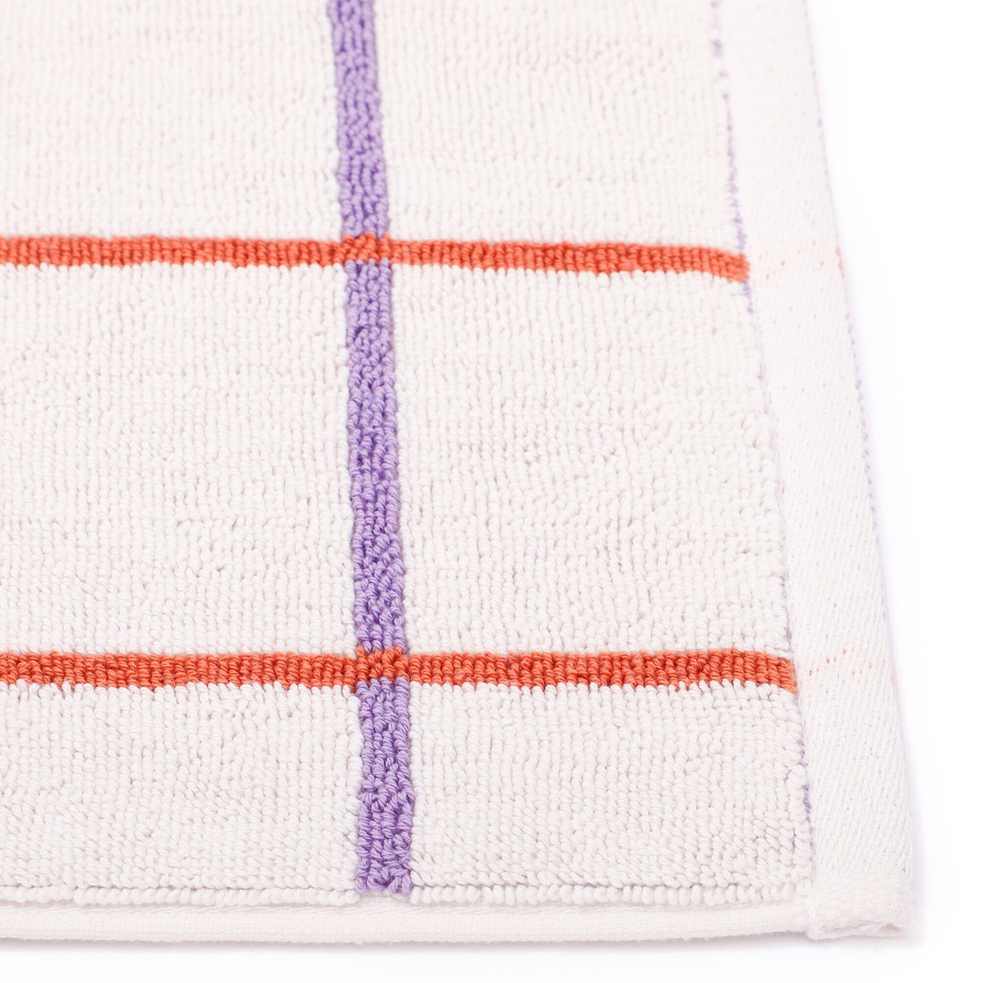 Antibacterial And Deodorizing Towel Mat Windowpane White
