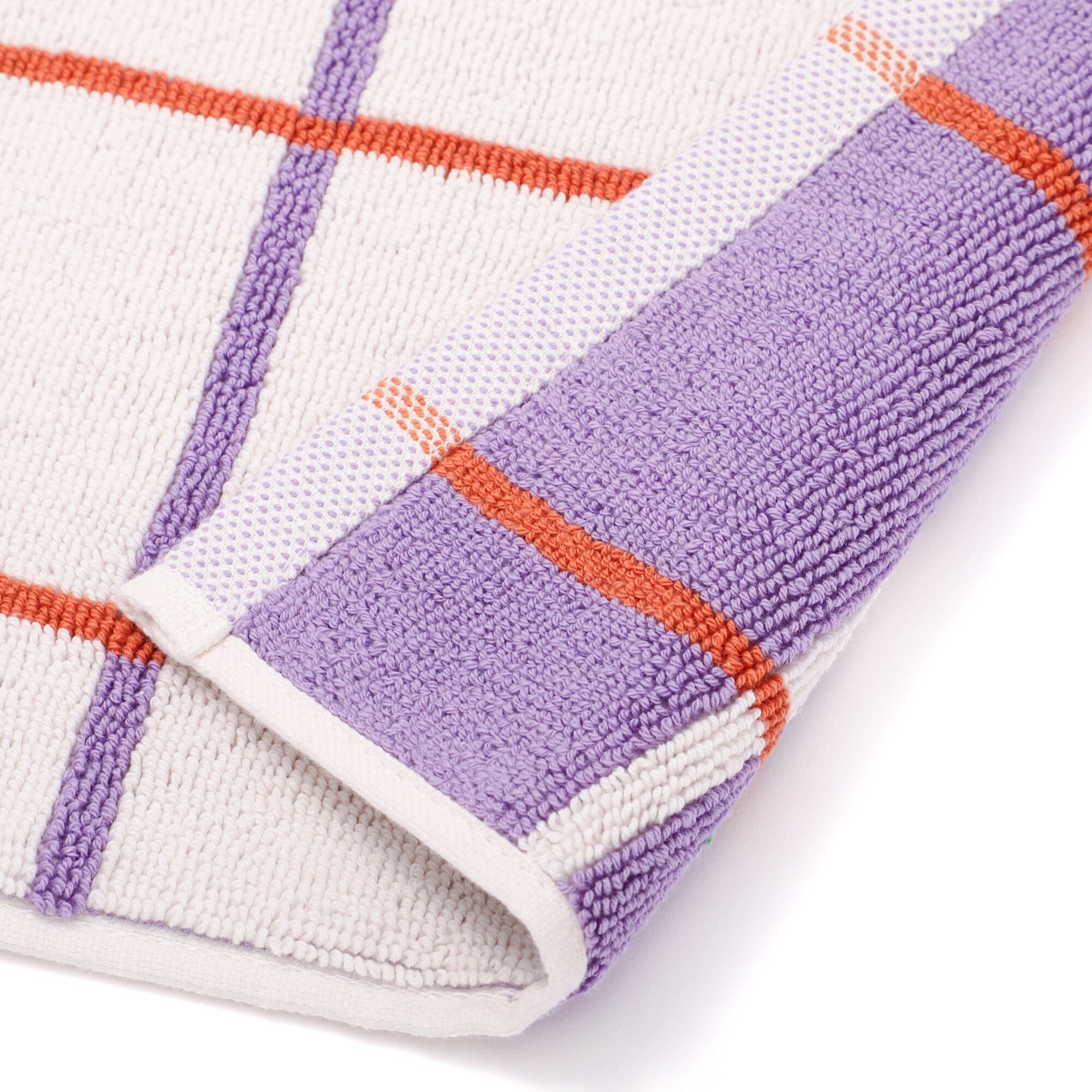 Antibacterial And Deodorizing Towel Mat Windowpane White