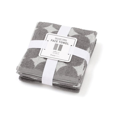 Vale Set Face Towel Dot Gray