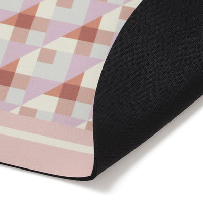 Diatomaceous Earth Soft Bath Mat Oval Soft Geometric Pink