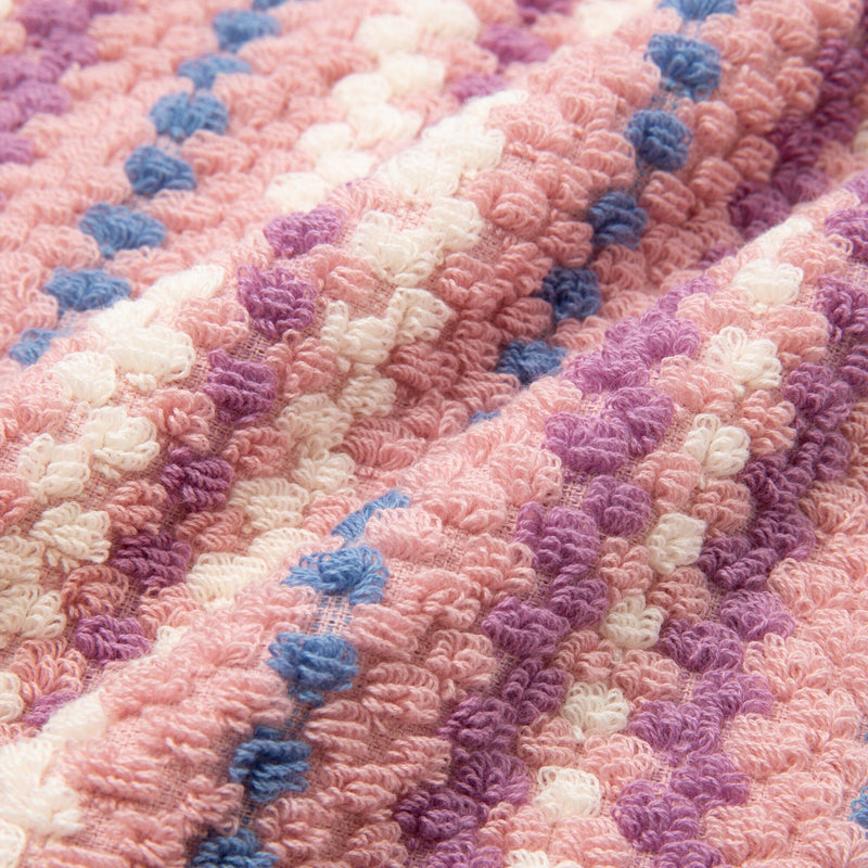 Antibacterial and Deodorizing Cozy Jacquard Face Towel Pink