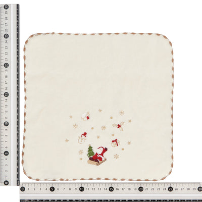 Christmas Handkerchief & Snow Globe Set - Santa White
