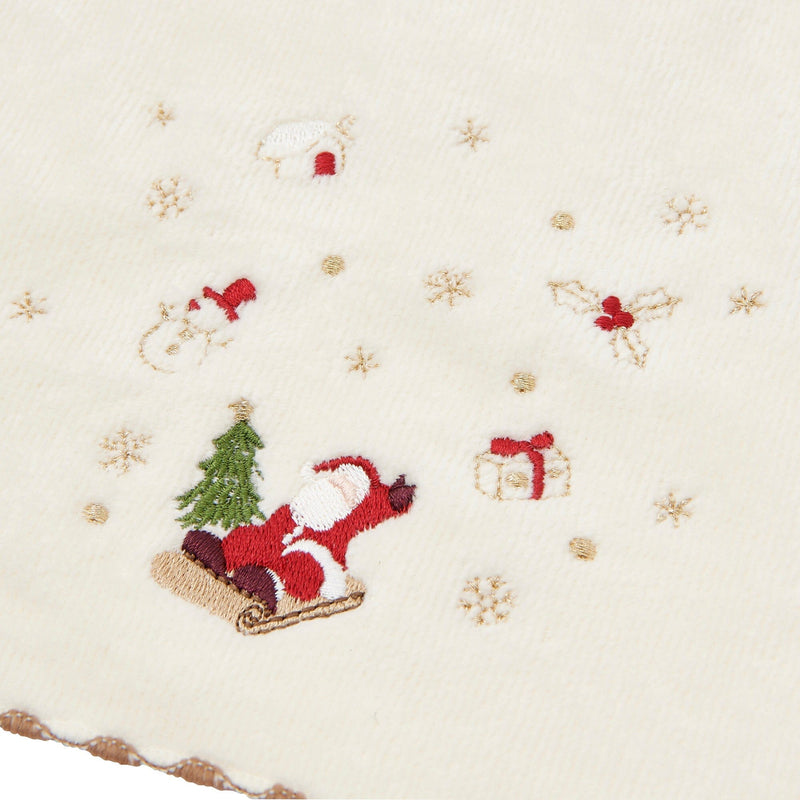Christmas Handkerchief & Snow Globe Set - Santa White