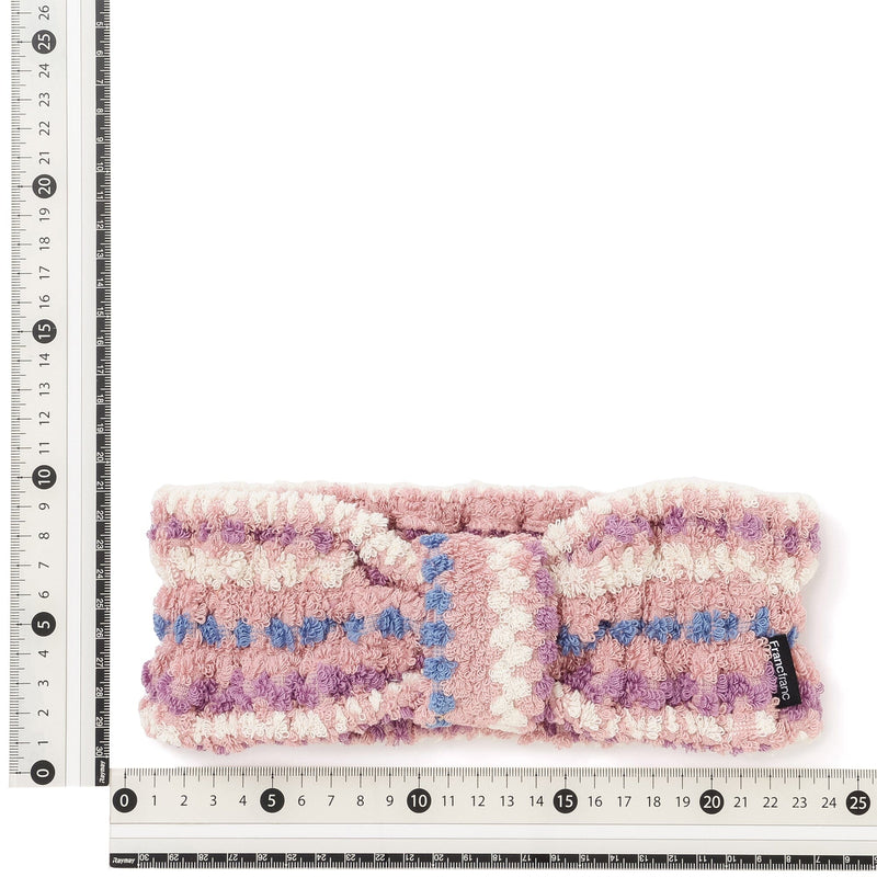 Antibacterial and Deodorizing Cozy Jacquard Hairband Pink