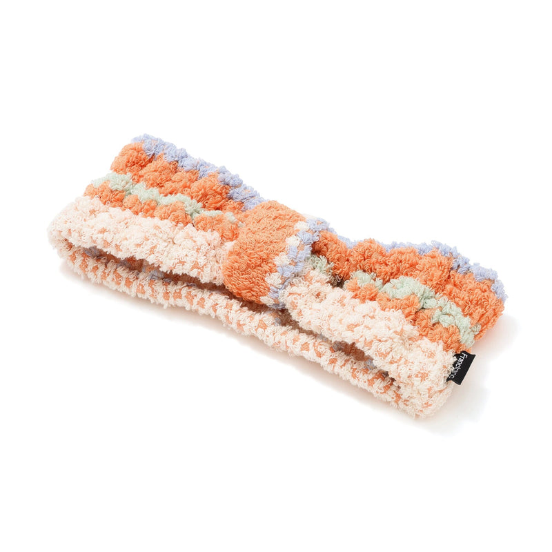 Antibacterial and Deodorizing Cozy Jacquard Hairband Orange