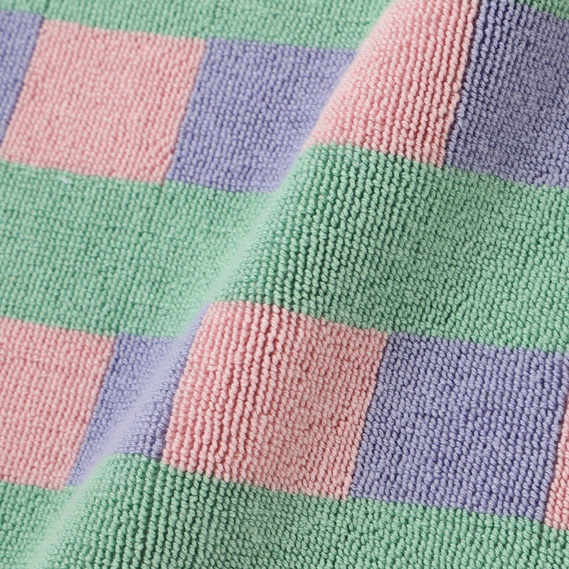 Antibacterial and Deodorizing Towel Mat Check Pink