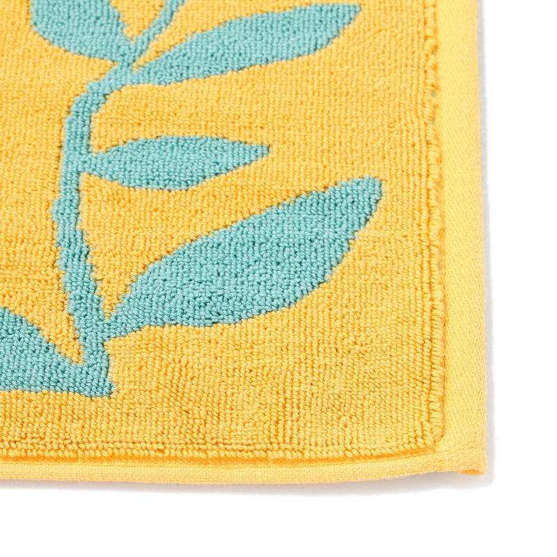 Antibacterial and Deodorizing Towel Mat Flower Yellow