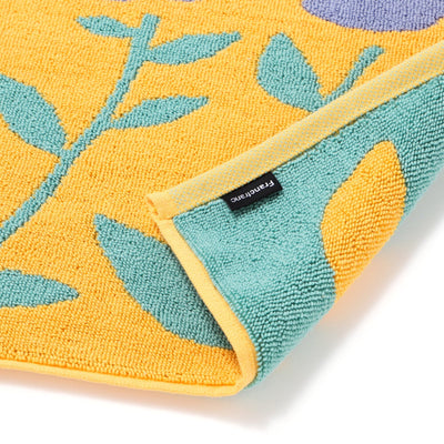 Antibacterial and Deodorizing Towel Mat Flower Yellow