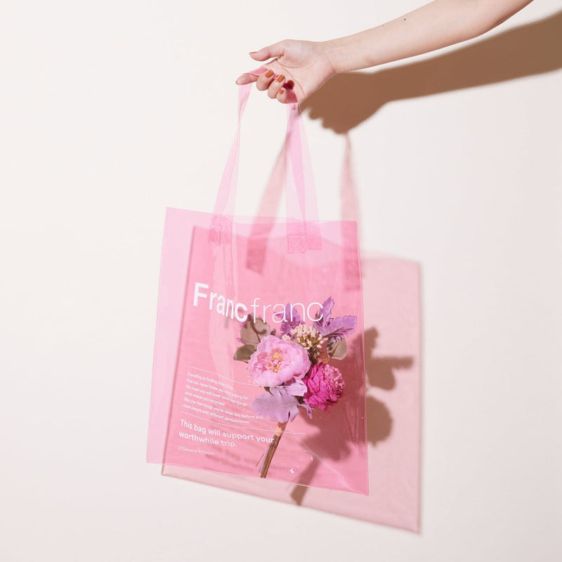 Clear Tote Bag  Pink