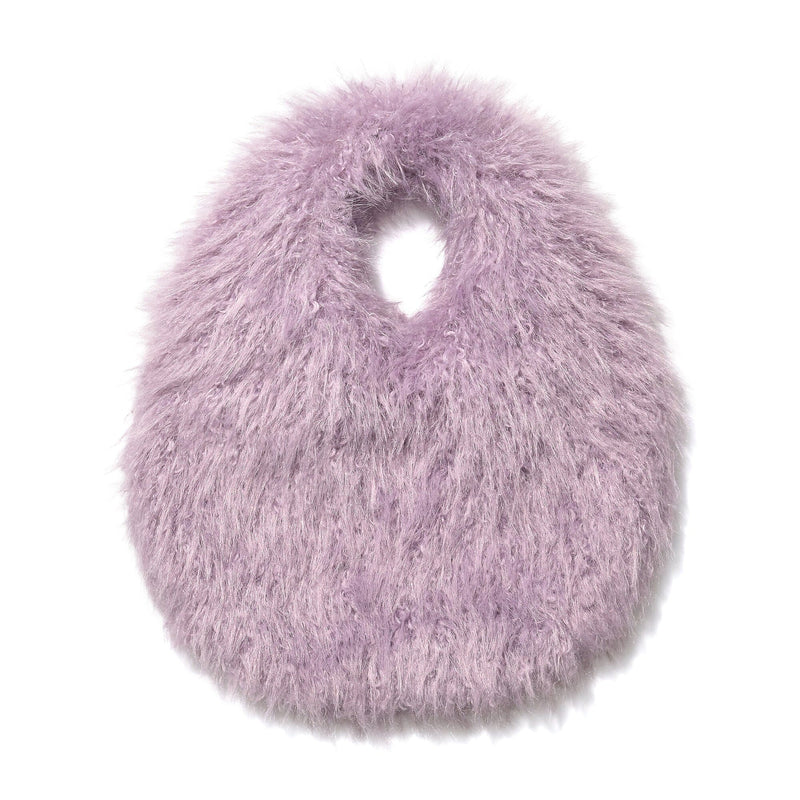 Fur One Handle Bag  Purple