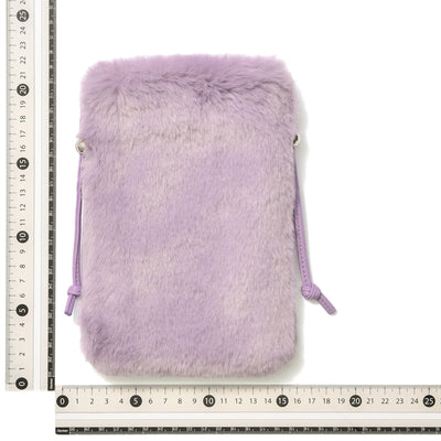 Fur Smartphone Shoulder Bag Purple