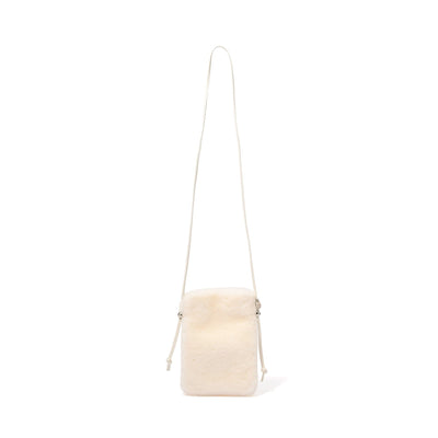 Fur Smartphone Shoulder Bag Ivory