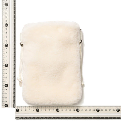 Fur Smartphone Shoulder Bag Ivory