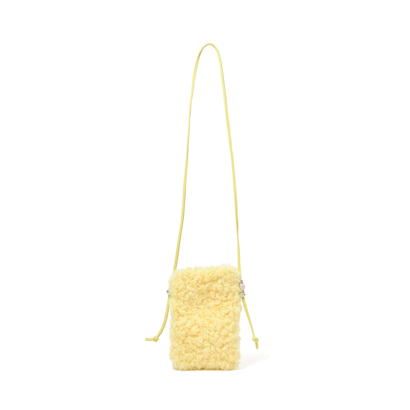 Fur Smartphone Shoulder Bag Yellow