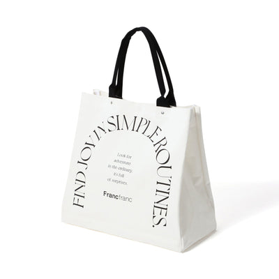 Logo Tote Bag 2 Typography Large Ivory