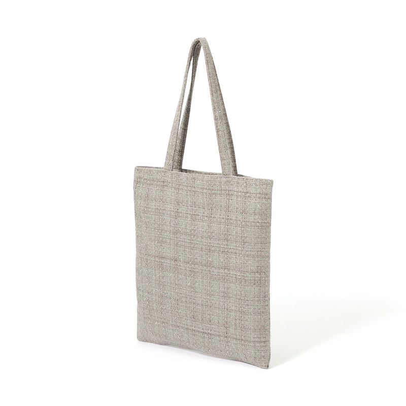 Logo Tote Bag Tweed Small Gray