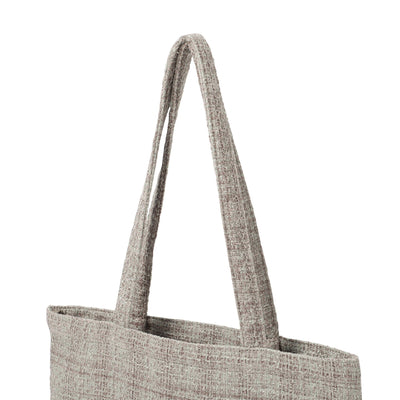 Logo Tote Bag Tweed Small Gray