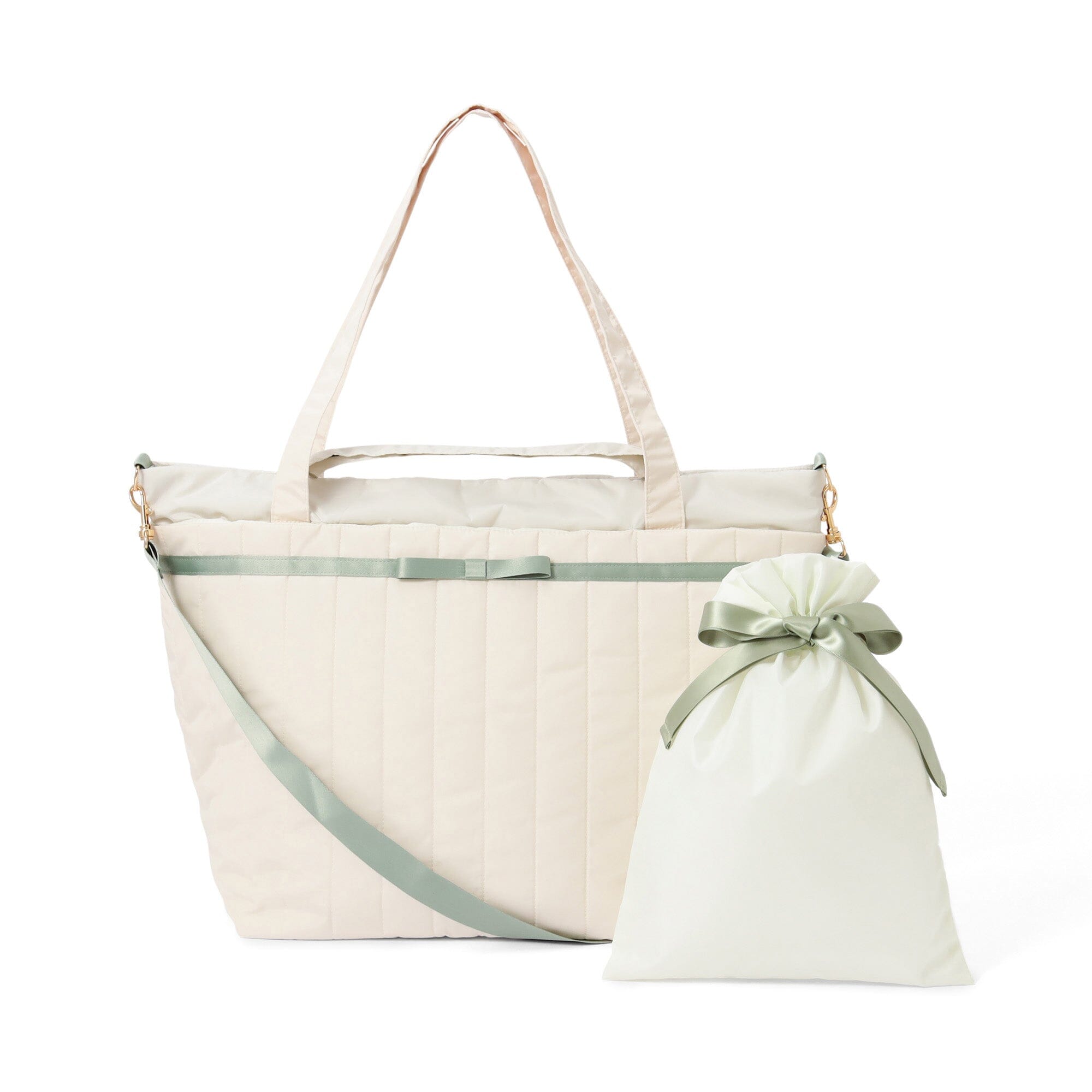 Bicolor Travel Bag Mint x Ivory