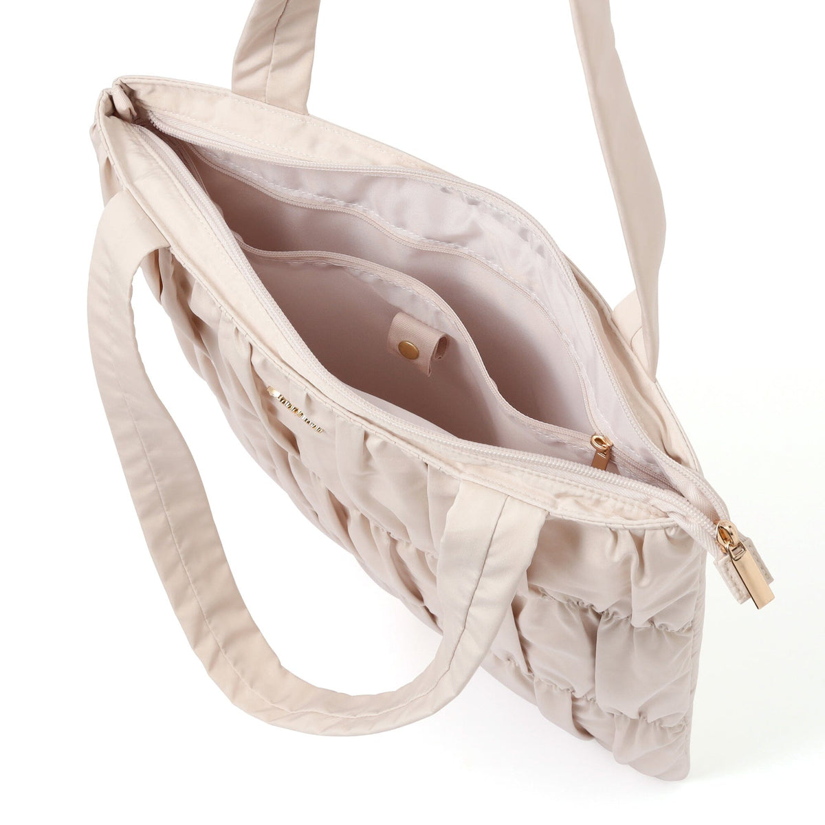 Gathered PC Tote Bag Light Pink