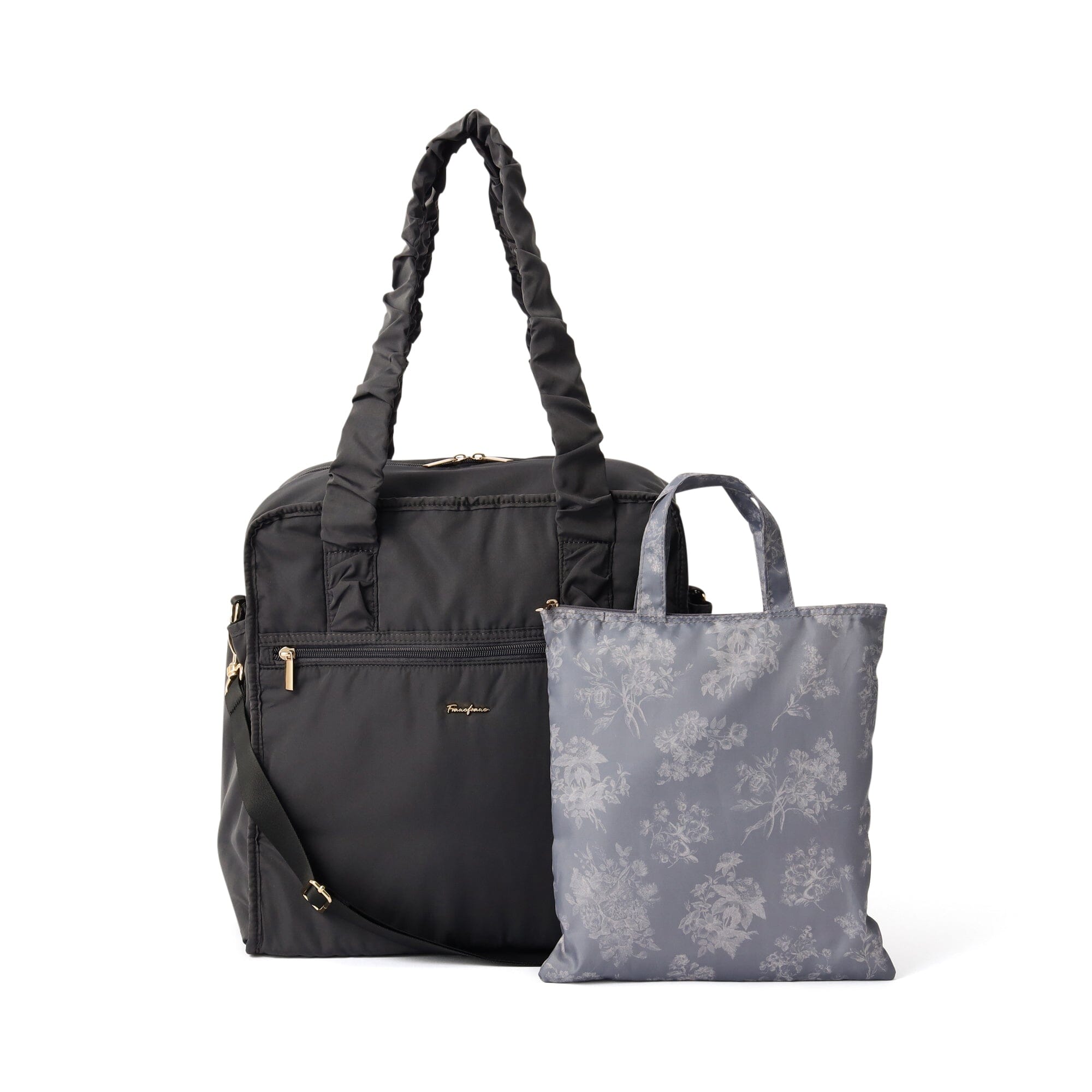 Classic Flower Travel Bag S Dark Gray