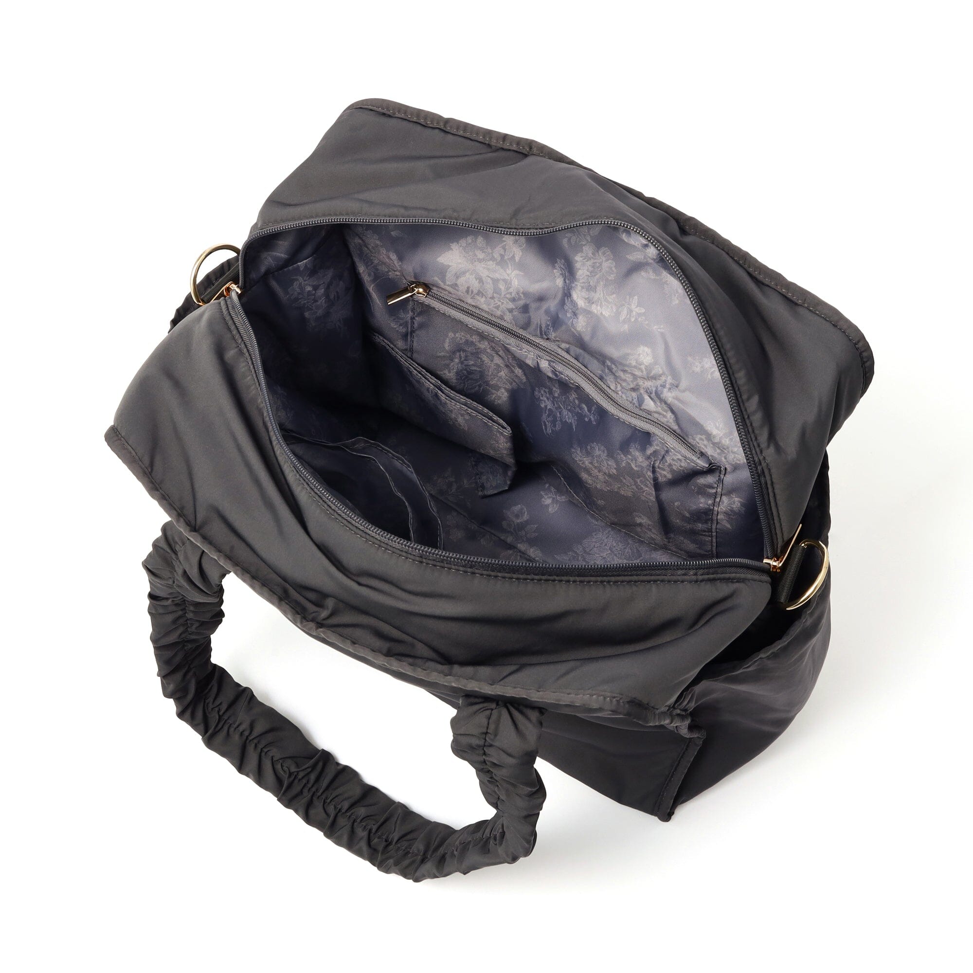 Classic Flower Travel Bag S Dark Gray