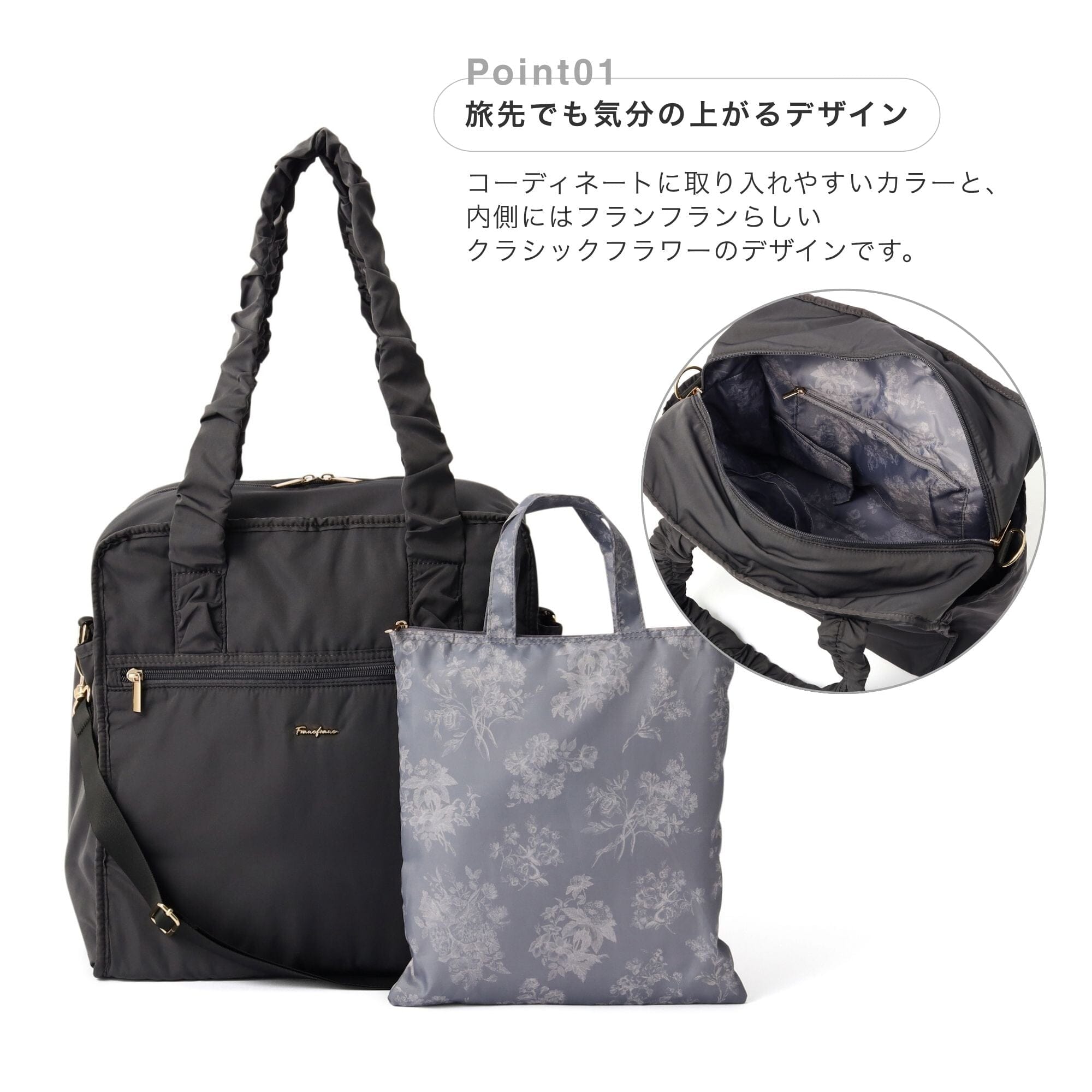 Classic Flower Travel Bag S  Pink