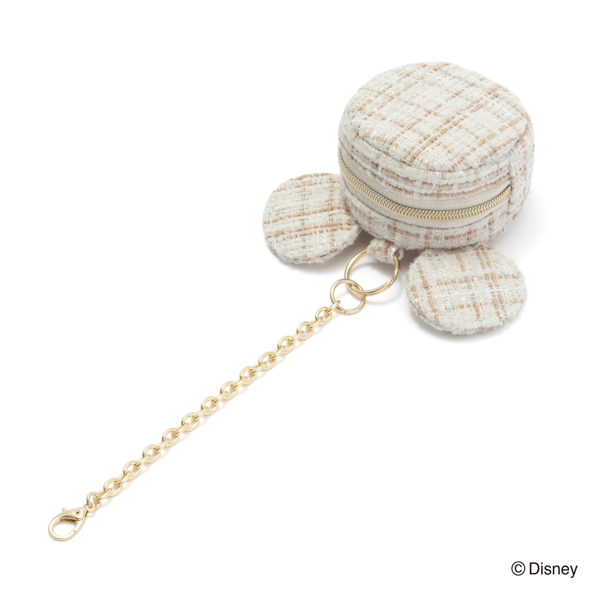 Disney Mickey Face Bag Charm Eco Bag Beige