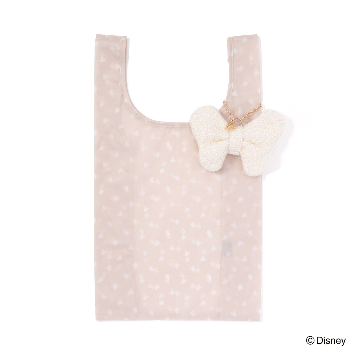 Disney Minnie Ribbon Bag Charm Eco Bag Ivory