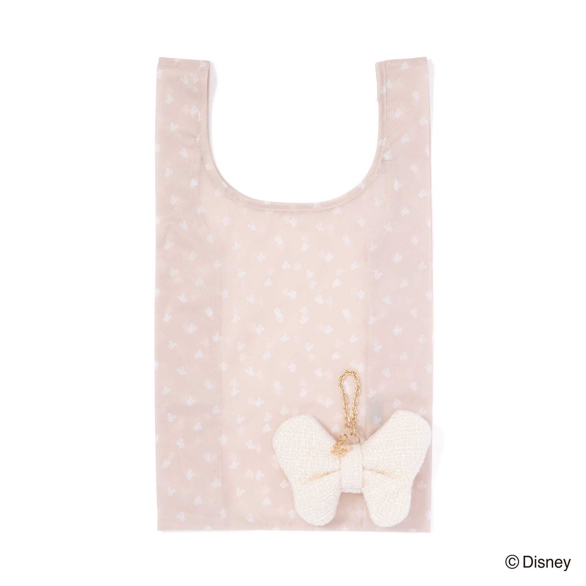 Disney Minnie Ribbon Bag Charm Eco Bag Ivory