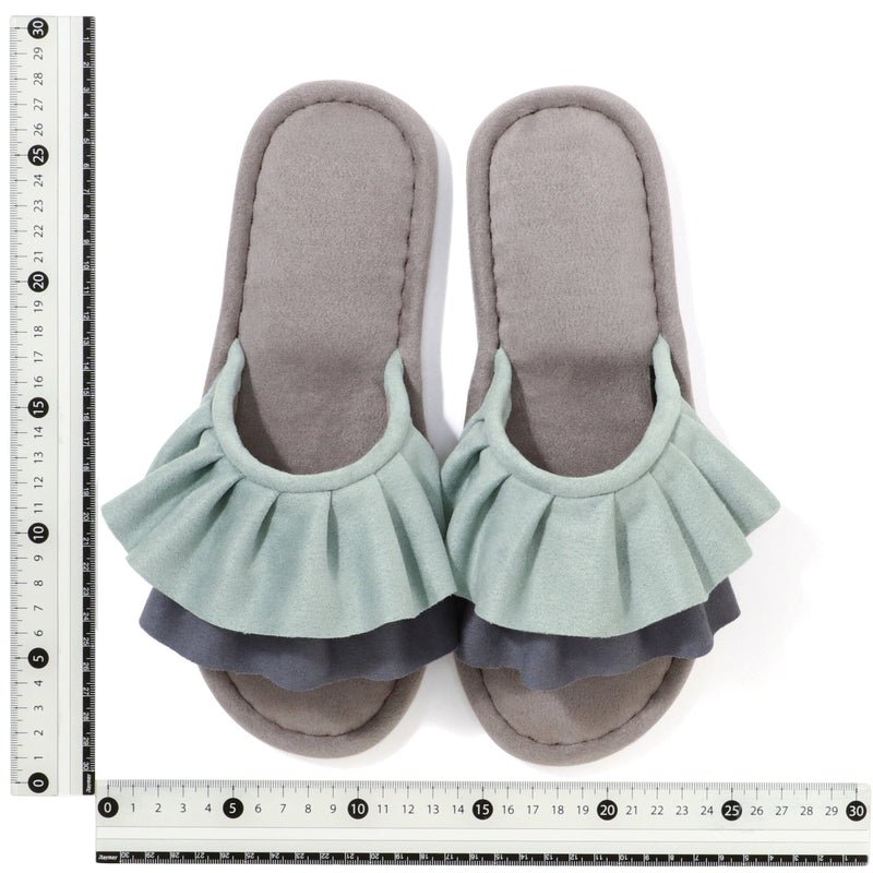 Double Frills Room shoes  Blue