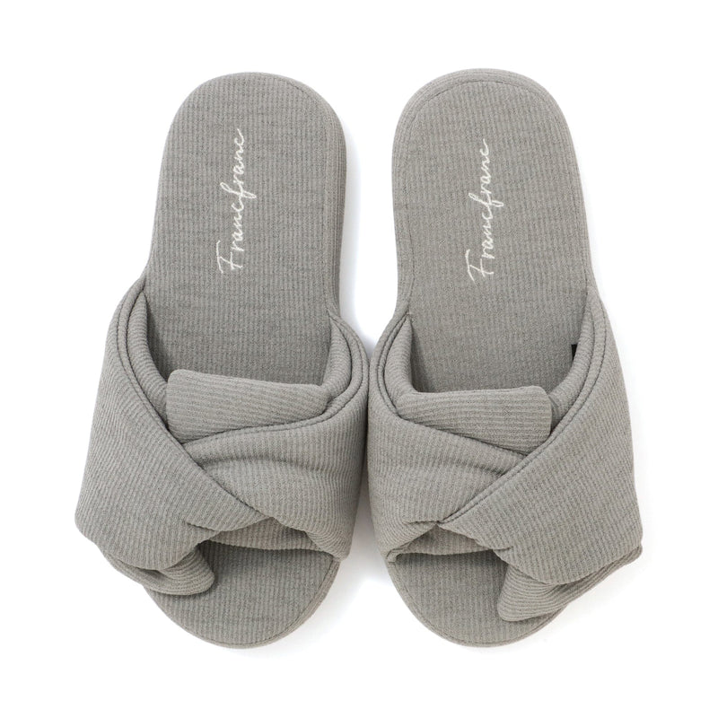 Ice Touch Rib Cross Room Shoes Gray