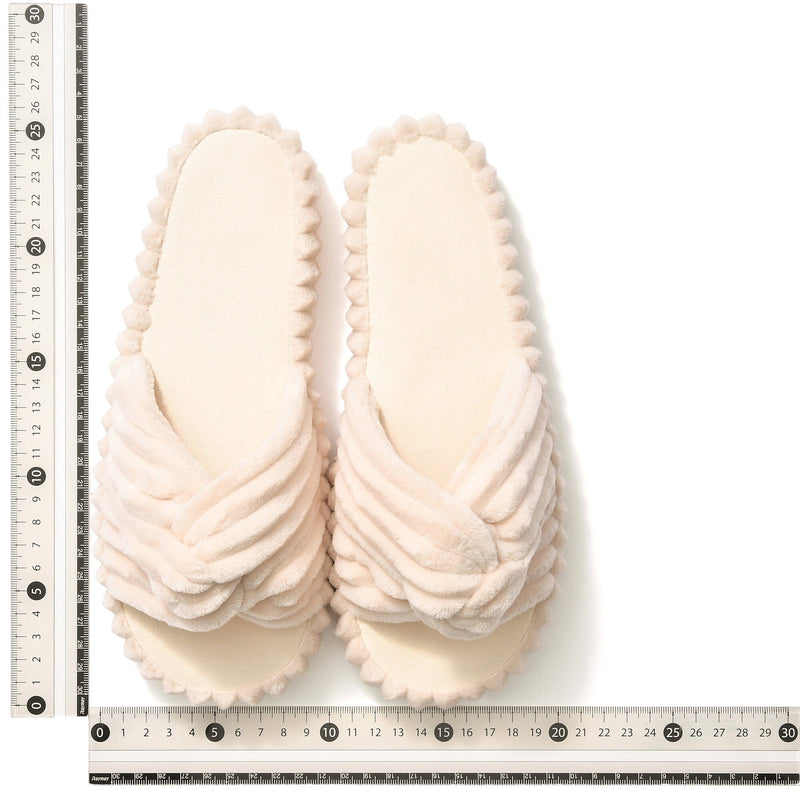 Wide Wale Room Shoes Ivory