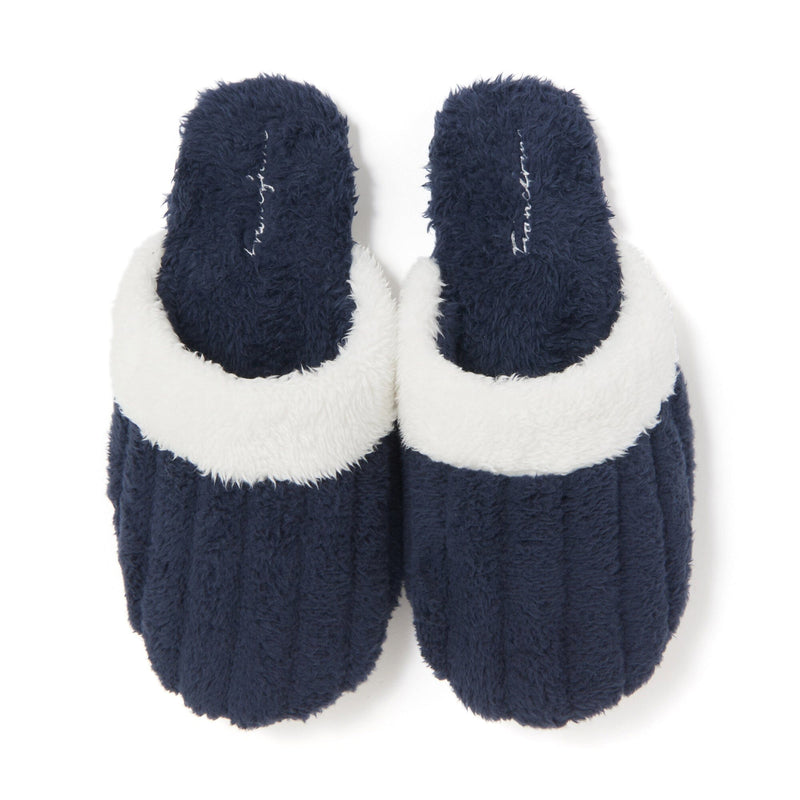 Warm Fleece Room Shoes For Men Navy