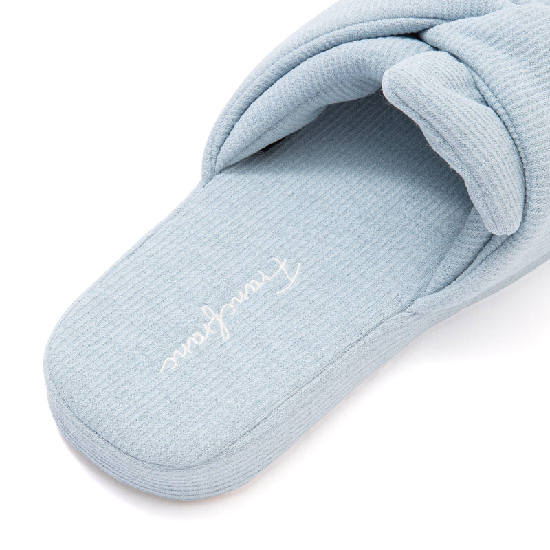 Ice Touch Rib Cross Room Shoes Light Blue