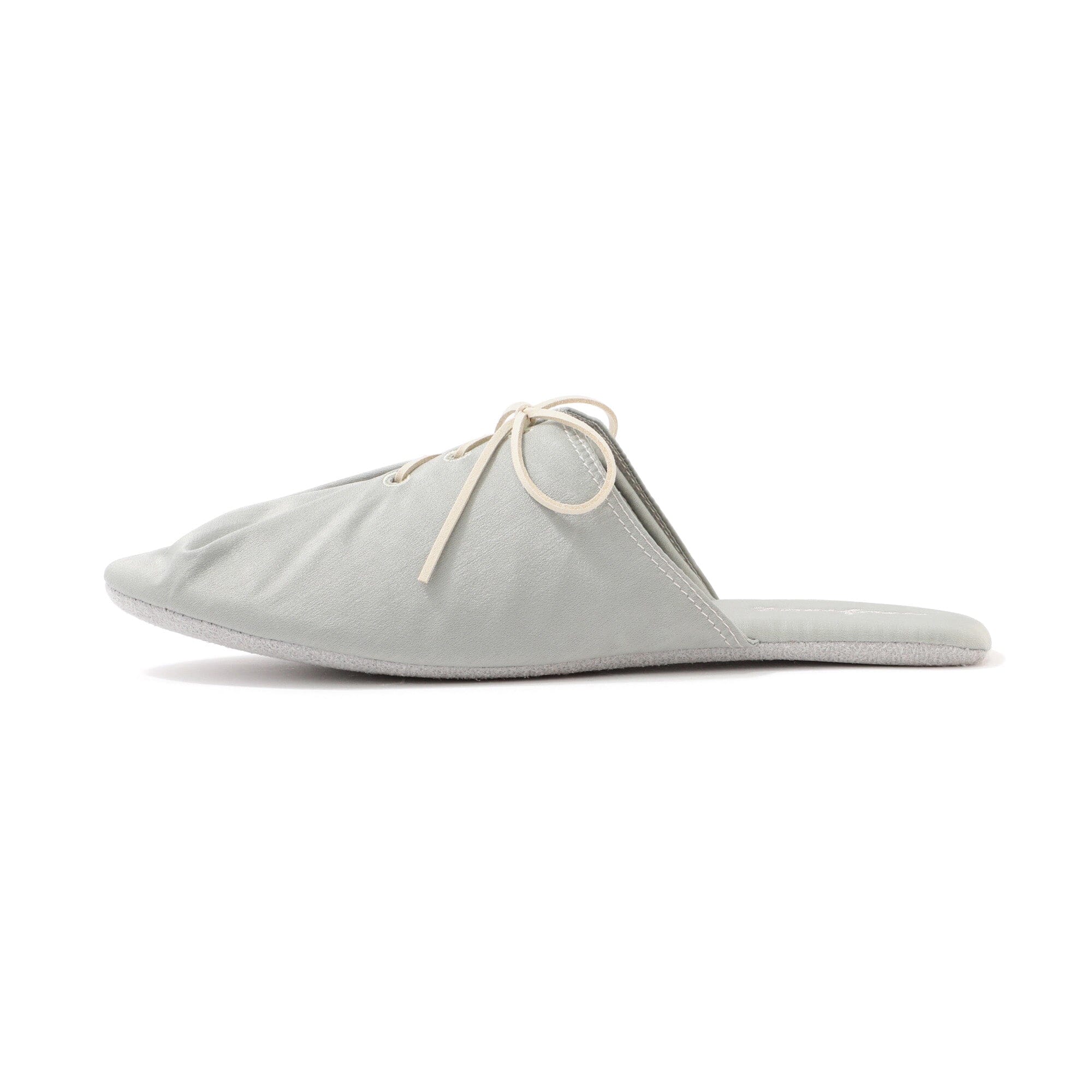 Satin Laceup Room Shoes Mint