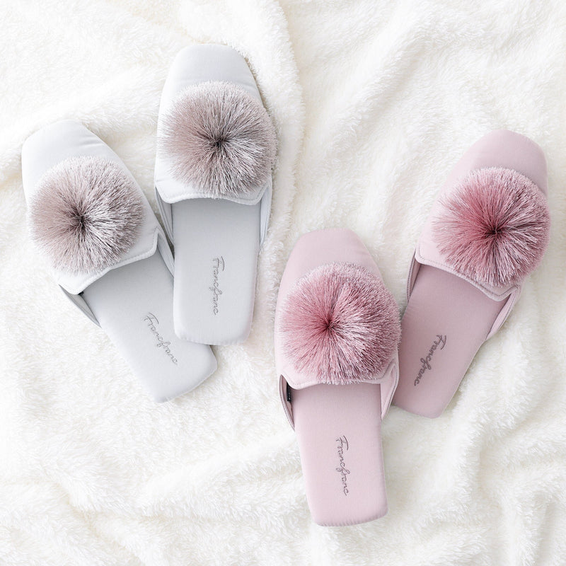 Round Tassel Room Shoes Pink