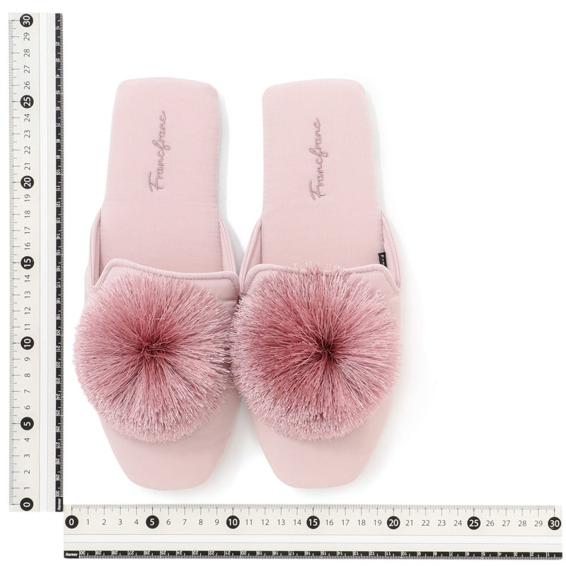 Round Tassel Room Shoes Pink