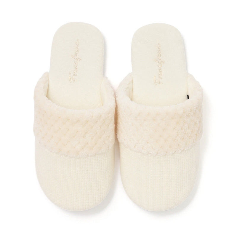 Warm Fleece Room Shoes Ivory