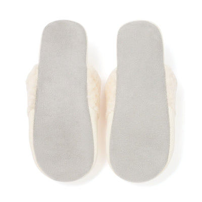 Warm Fleece Room Shoes Ivory