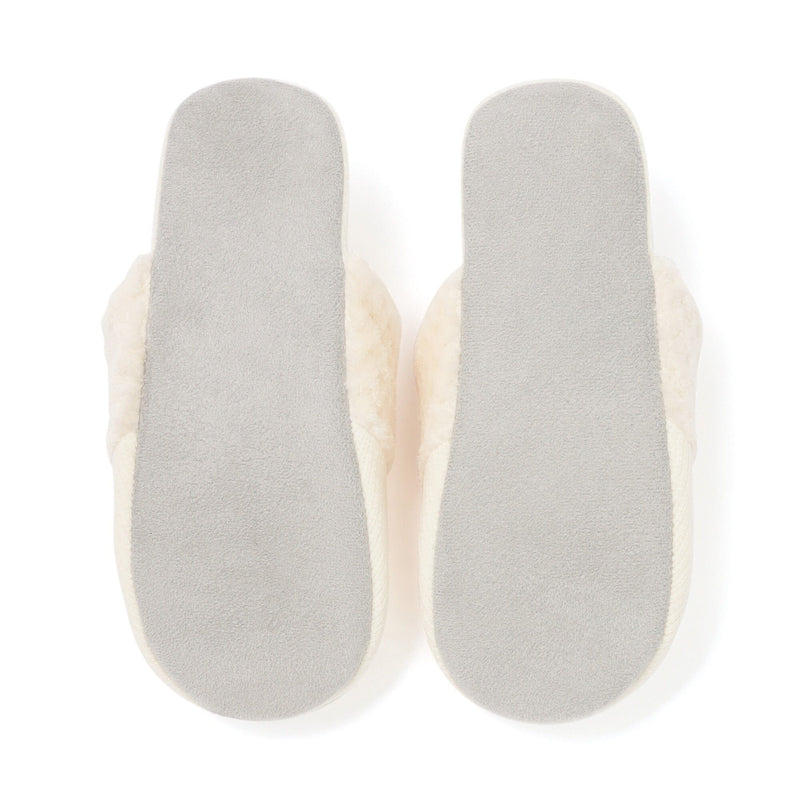 Warm Fleece Room Shoes Ivory