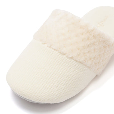 Warm Fleece Room Shoes Ivory