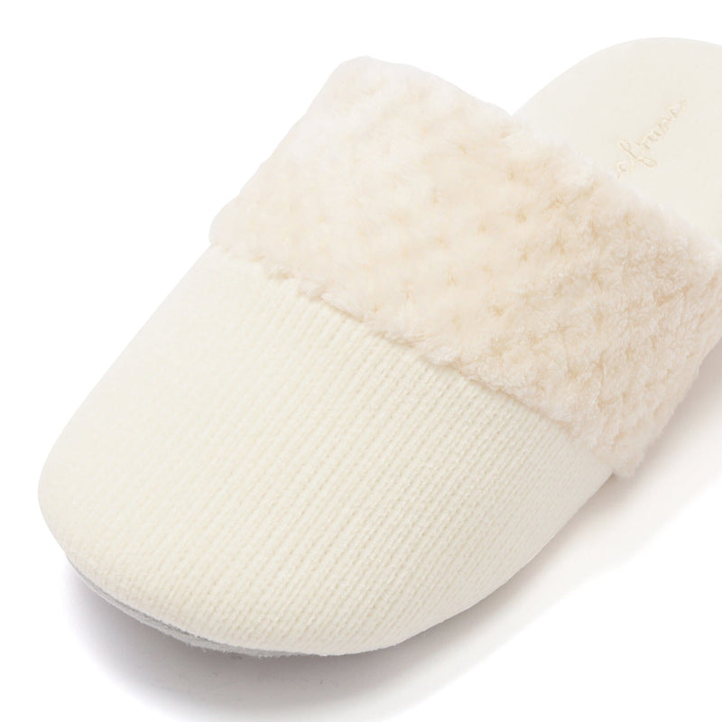 Warm Fleece Room Shoes Ivory
