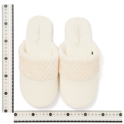 Warm Fleece Room Shoes Ivory