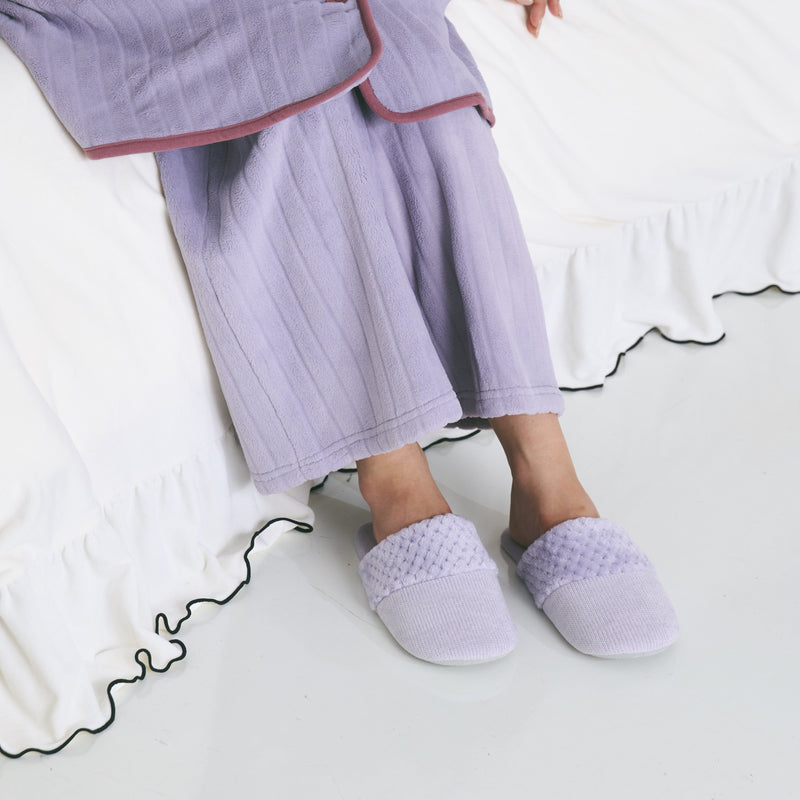 Warm Fleece Room Shoes Light Purple