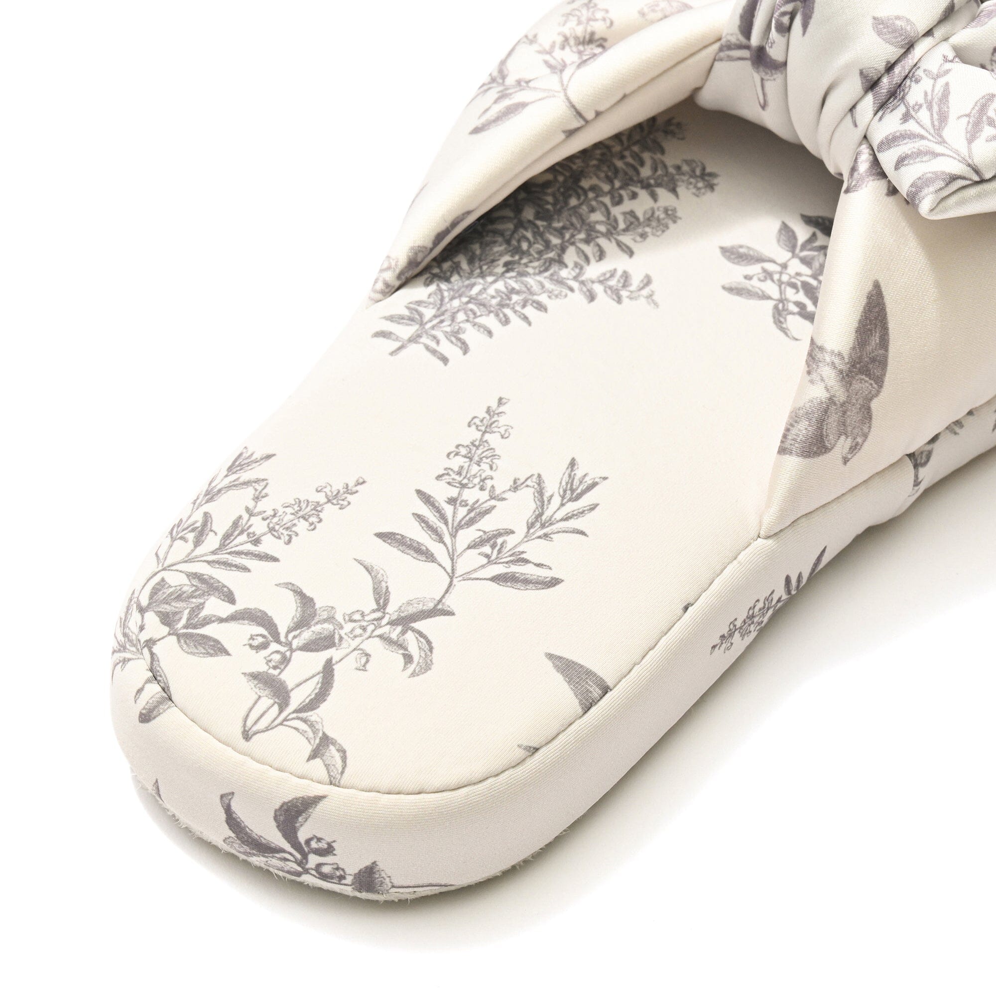 Cool Touch Satin Room Shoes Gray