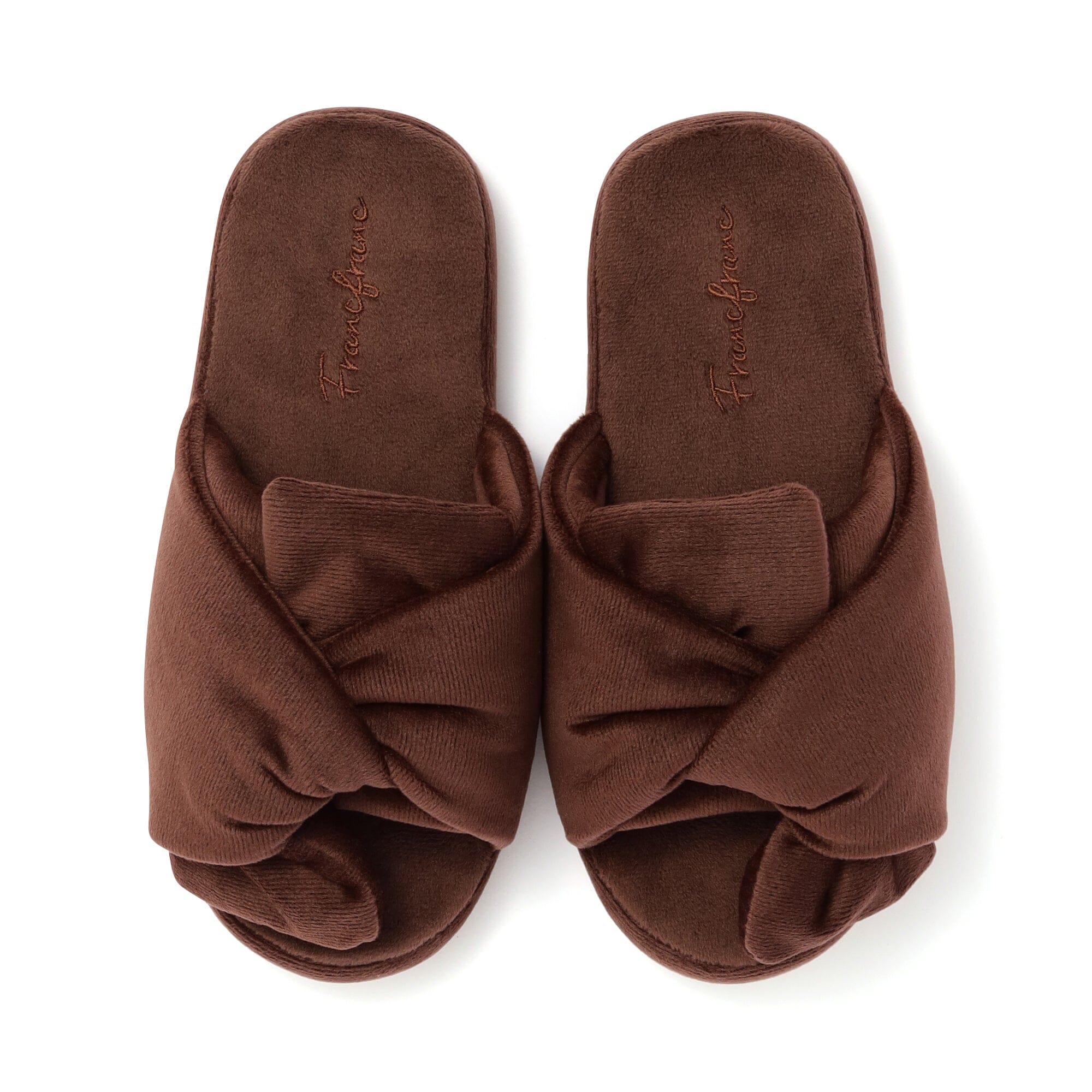 Smooth Velour Room Shoes Brown