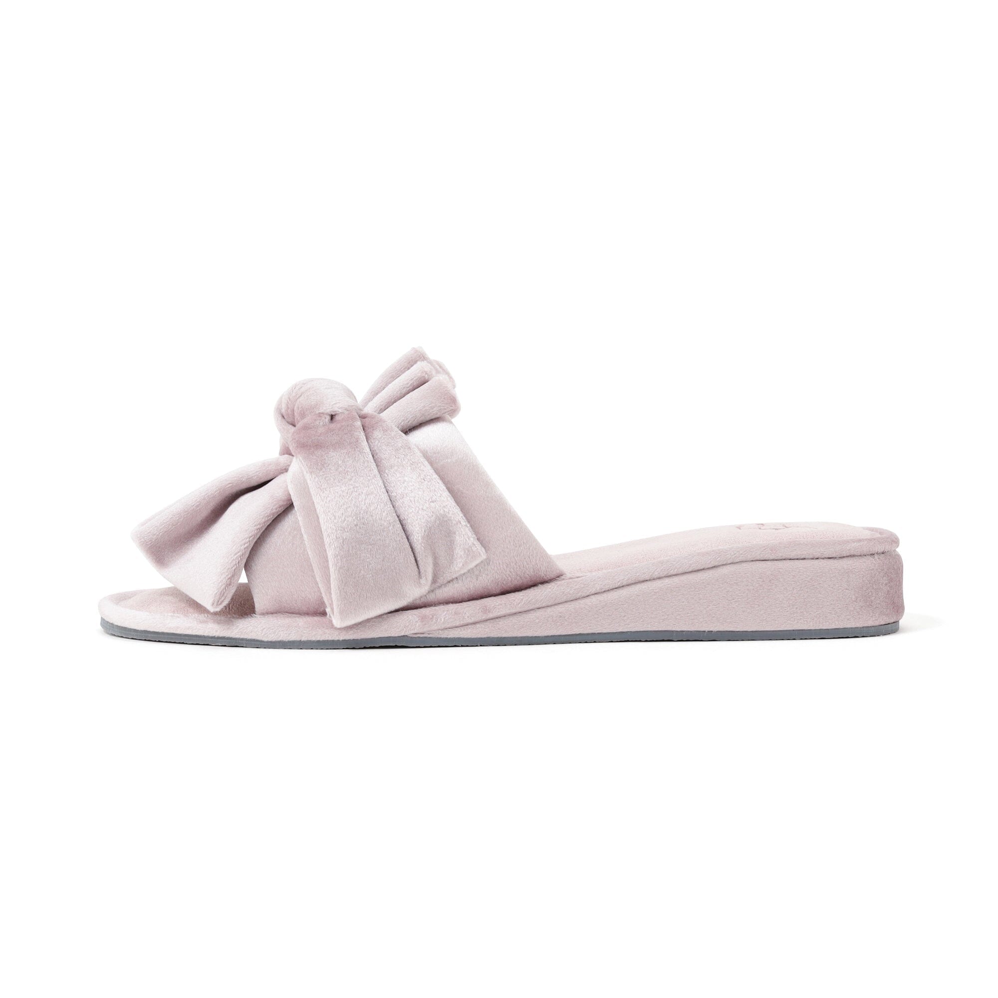 Velour Ribbon Room Shoes  Pink