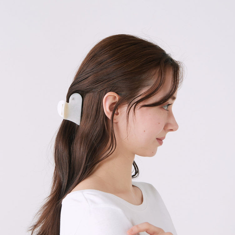 Heart Hair Clip White