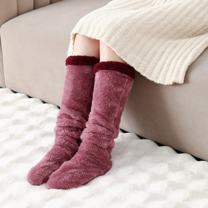 Warm Fleece Socks  Purple